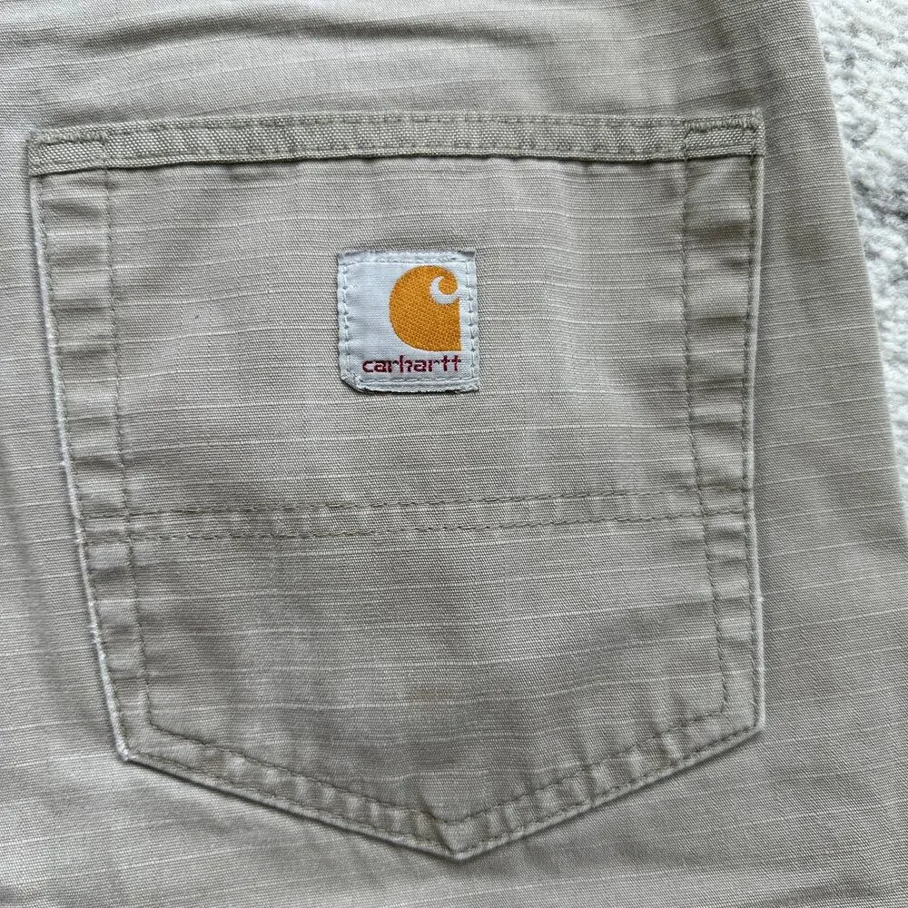 Carhartt Beige Carpenter Ripstop Utility Work Shorts Size 40